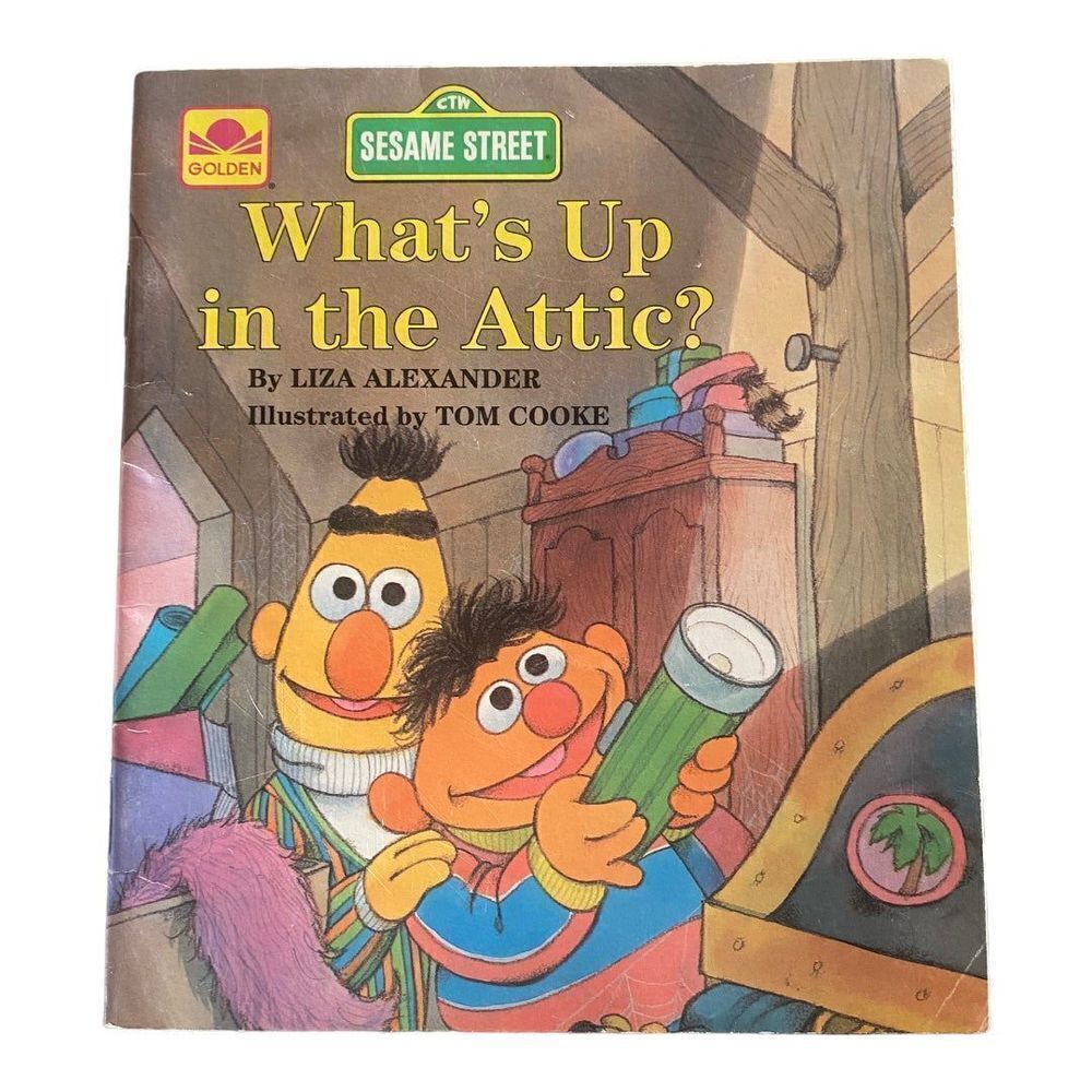 What's Up in the Attic? Sesame Street vintage book